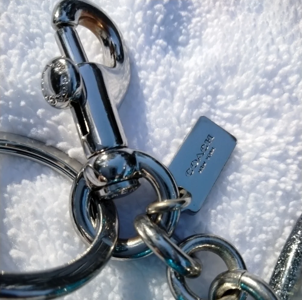 Very Rare Coach Teal Bird Glitter Resin Bag Charm Style #21395 - Picture 5 of 10